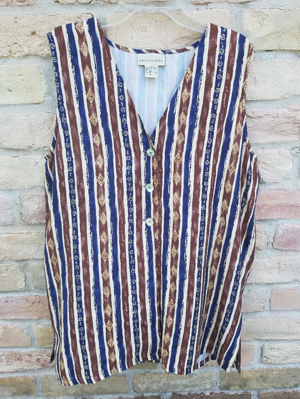 Apostrophe Sleeveless Silk Shirt Vest